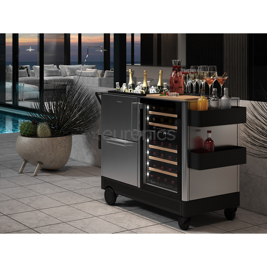 Dometic MoBar 550, 39 bottles, height 98 cm, black/inox - Outdoor Mobile Bar