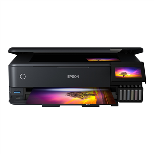 Epson EcoTank L8180, A3+, WiFi, Ethernet, SD, USB, melna - Daudzfunkciju tintes printeris