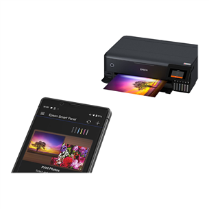 Epson EcoTank L8180, A3+, WiFi, Ethernet, SD, USB, melna - Daudzfunkciju tintes printeris
