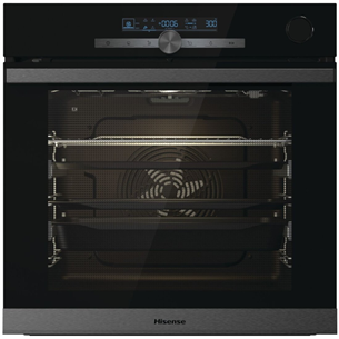 Hisense, pyrolytic cleaning, push buttons, 77 L, black - Built-in Oven BSA66334PG