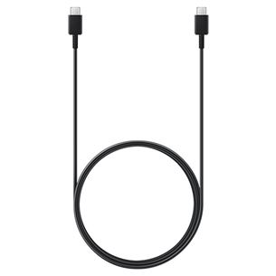 Samsung, USB-C - USB-C, 3 A, garums 1.8 m, melna - Vads