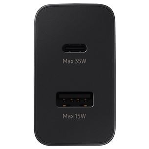 Samsung Duo, USB-C, USB-A, 35 W, melna - Lādētājs