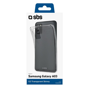 SBS, Samsung Galaxy A03, silikons, caurspīdīga - Apvalks viedtālrunim