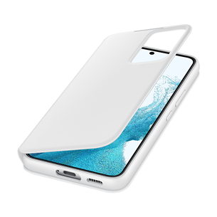 Samsung Galaxy S22 Smart Clear View, white - Smartphone cover