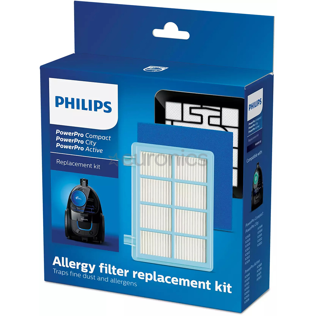 Philips Allergy H13, PowerPro Compact un Active - Filtru komplekts putekļu sūcējiem