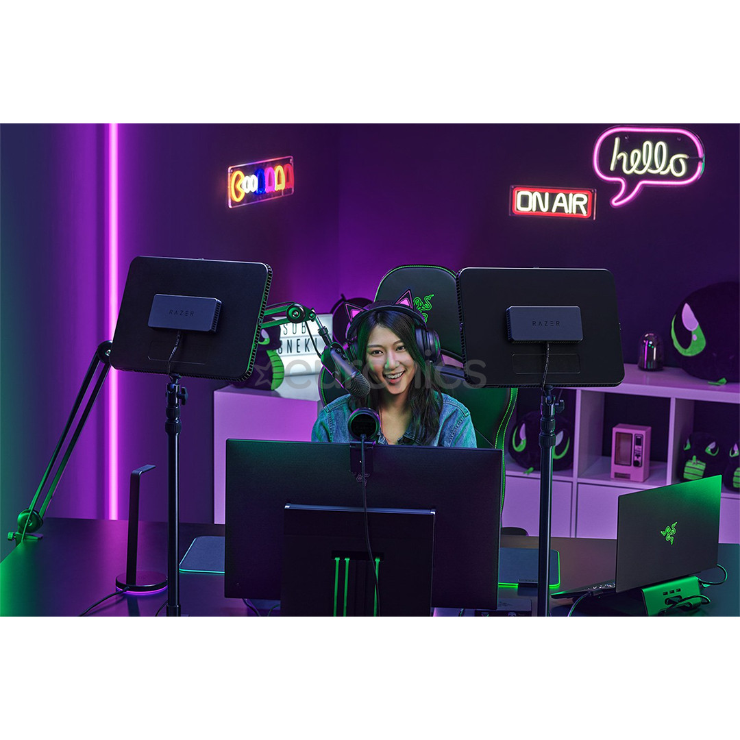 Razer Key Light Chroma, melna - Gaismas panelis