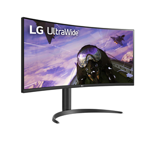 LG UltraWide, QHD, VA, 34", изогнутый, 160 Гц, черный - Монитор