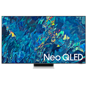 Samsung QN95B, 85'', 4K UHD, Neo QLED, central stand, silver/black - TV