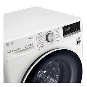 LG, 9/6 KG, dziļums 56.5 cm, 1400 apgr/min. - Veļas mazgājamā mašīna ar žāvētāju
