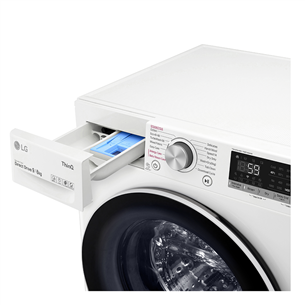 LG, 9/6 KG, dziļums 56.5 cm, 1400 apgr/min. - Veļas mazgājamā mašīna ar žāvētāju