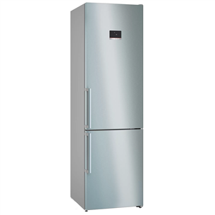 Bosch, NoFrost, 363 L, augstums 203 cm, nerūsējošā tērauda - Ledusskapis KGN39AIBT