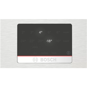Bosch, NoFrost, 363 L, augstums 203 cm, nerūsējošā tērauda - Ledusskapis