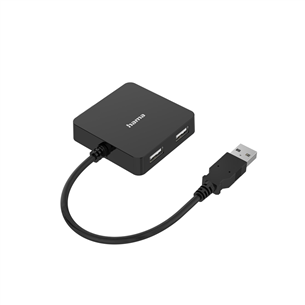 Hama USB Hub, 4 Ports, USB 2.0, melna - Adapteris