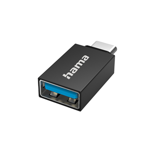 Hama USB adapter, USB-C Plug - USB-A Socket, melna - Adapteris 00300083