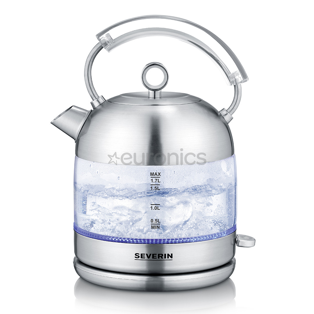Severin retro, 2400 W, 1.7 L, clear/silver - Kettle