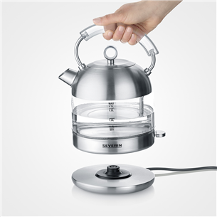 Severin retro, 2400 W, 1.7 L, clear/silver - Kettle