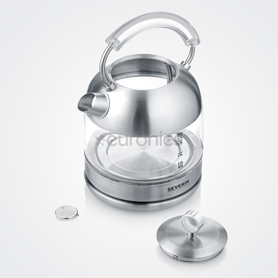 Severin retro, 2400 W, 1.7 L, clear/silver - Kettle