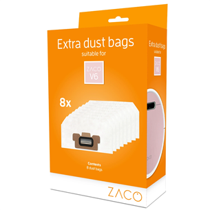 Zaco, V6, 8 pcs - Dustbags for Robot Vacuum Cleaner