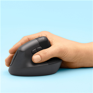 Logitech Lift Vertical Ergonomic Mouse, melna - Bezvadu datorpele