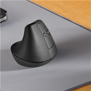 Logitech Lift Vertical Ergonomic Mouse, melna - Bezvadu datorpele