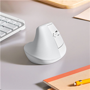 Logitech Lift Vertical Ergonomic Mouse, balta - Bezvadu datorpele