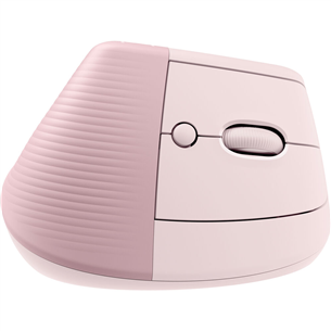 Logitech Lift Vertical Ergonomic Mouse, rozā - Bezvadu datorpele