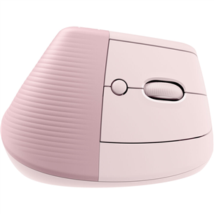 Logitech Lift Vertical Ergonomic Mouse, silent, pink - Wireless Optical Mouse