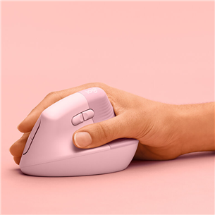 Logitech Lift Vertical Ergonomic Mouse, rozā - Bezvadu datorpele