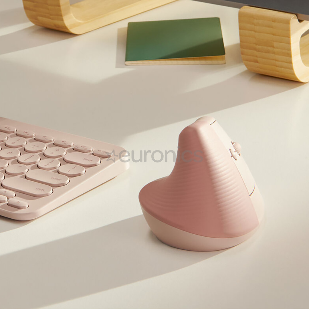 Logitech Lift Vertical Ergonomic Mouse, розовый - Беспроводная оптическая мышь