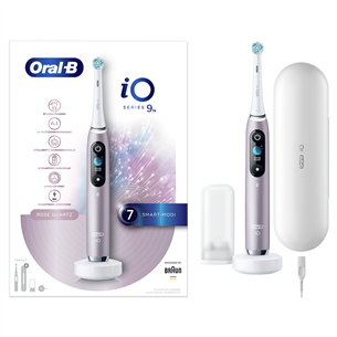 Braun Oral-B iO 9, ceļojumu futrālis, rozā - Elektriskā zobu birste