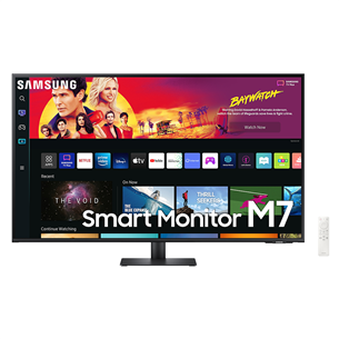 Samsung M7 4K Smart Monitor, 43", UHD, USB-C, melna - Monitors ar viedtelevizora funkciju LS43BM700UUXEN