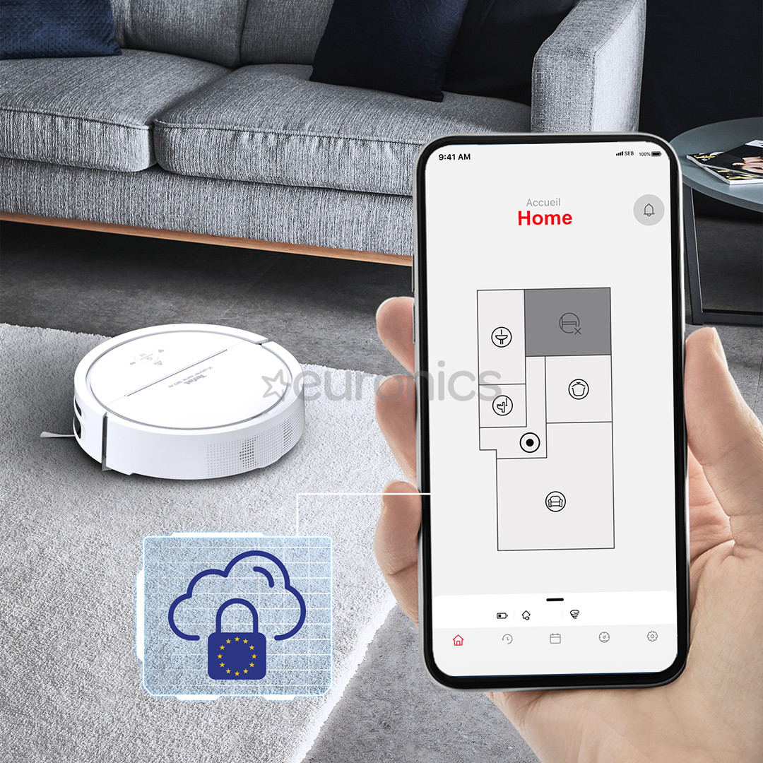 Tefal X-plorer S120 Animal & Allergy, sausā un mitrā uzkopšana, balta - Robots putekļu sūcējs
