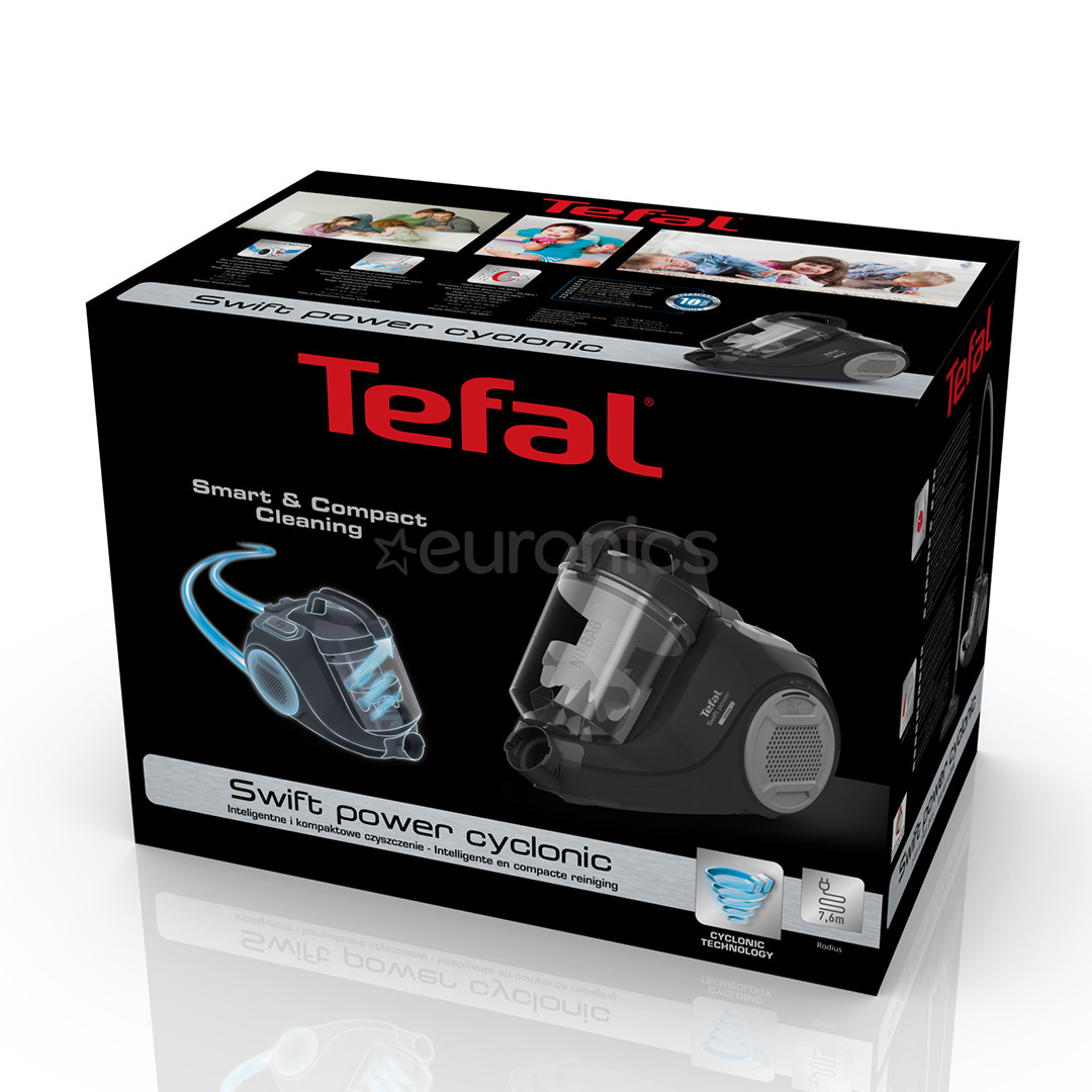 Tefal, 750 Вт, без мешка, черный - Пылесос