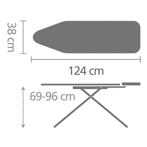 Brabantia, 124x38 cm, zila - Gludināšanas dēlis