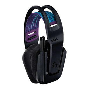 Logitech G535 LIGHTSPEED Wireless Gaming Headset, melna - Bezvadu austiņas ar mikrofonu