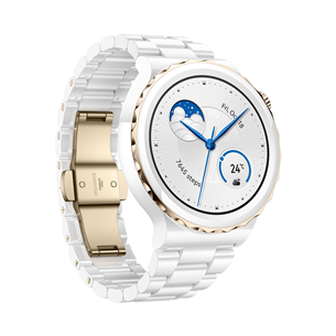 Huawei Watch GT 3 Pro, 43 mm, keramikas siksniņa, balta/zelta - Viedpulkstenis 55028824