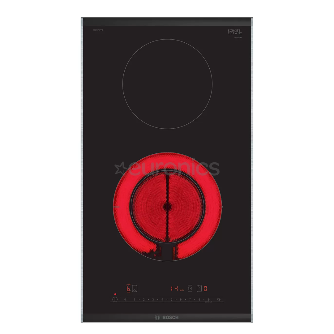 Bosch Domino, platums 30.6 cm, melna - Iebūvējama keramiskā plīts virsma