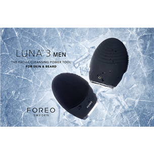 Foreo Luna 3 Men, melna -  Elektriskā sejas birstīte