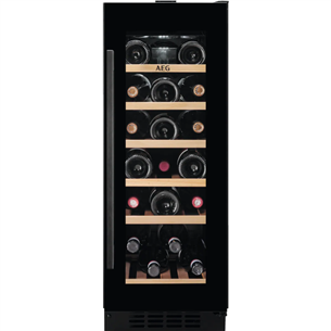 AEG 5000 Series, ietilpība: 20 pudeles, augstums 82 cm, melna - Iebūvējams vīna skapis AWUS020B5B