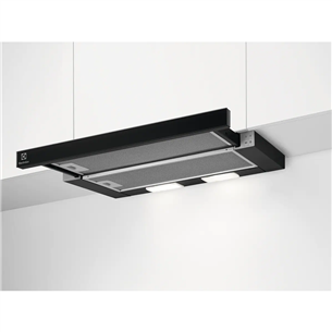 Electrolux, 410 m³/h, width 59.8 cm, black - Built-in Cooker Hood