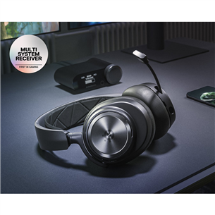 Steelseries Arctis Nova Pro Wireless, melna - Bezvadu austiņas ar mikrofonu