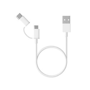 Xiaomi Mi 2-in-1, USB-A -> Micro USB / USB-C, 1 м, белый - Кабель