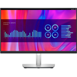 Dell P2423DE, 24", QHD, IPS, LAN, USB-C, pelēka/melna - Monitors P2423DE