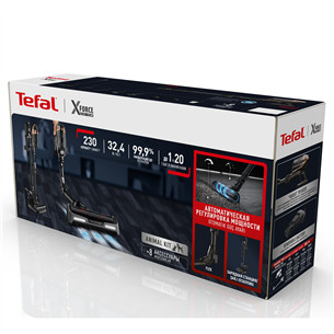 Tefal X-Force Flex 15.60, melna - Bezvadu putekļu sūcējs
