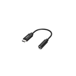 Hama Audio Adapter, USB-C plug, 3.5mm jack socket, black - Adapter