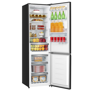 Hisense, NoFrost, 336 L, height 201 cm, black - Refrigerator