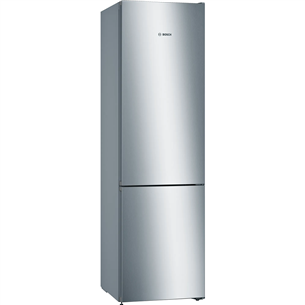 Bosch, NoFrost, 368 L, height 203 cm, inox - Refrigerator KGN39VLEB