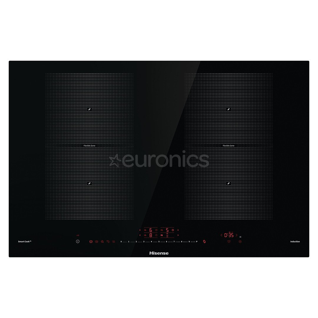 Hisense, ширина 79,5 см, без рамы, черный - Интегрируемая индукционная варочная панель