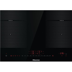 Hisense, ширина 79,5 см, без рамы, черный - Интегрируемая индукционная варочная панель