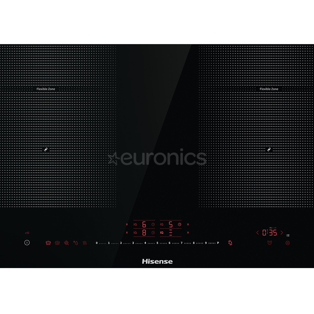 Hisense, ширина 79,5 см, без рамы, черный - Интегрируемая индукционная варочная панель